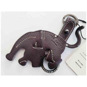 Ted Baker London Brown Leather Double Keyring Key Ring Key Chain